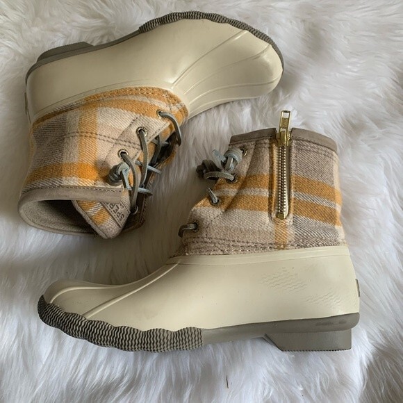 Sperry plaid wool Duckboots Size 6.5 - Picture 6 of 8